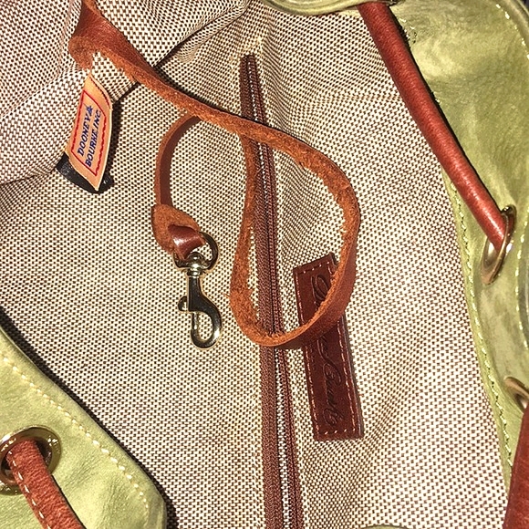 DOONEY & BOURKE Green Nubuck Leather Backpack EUC VINTAGE Y2K AUTHENTIC - Picture 12 of 16